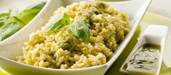 Risotto au pesto de basilic