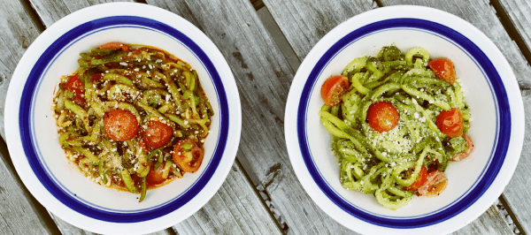 Nouilles de courgettes au Pesto