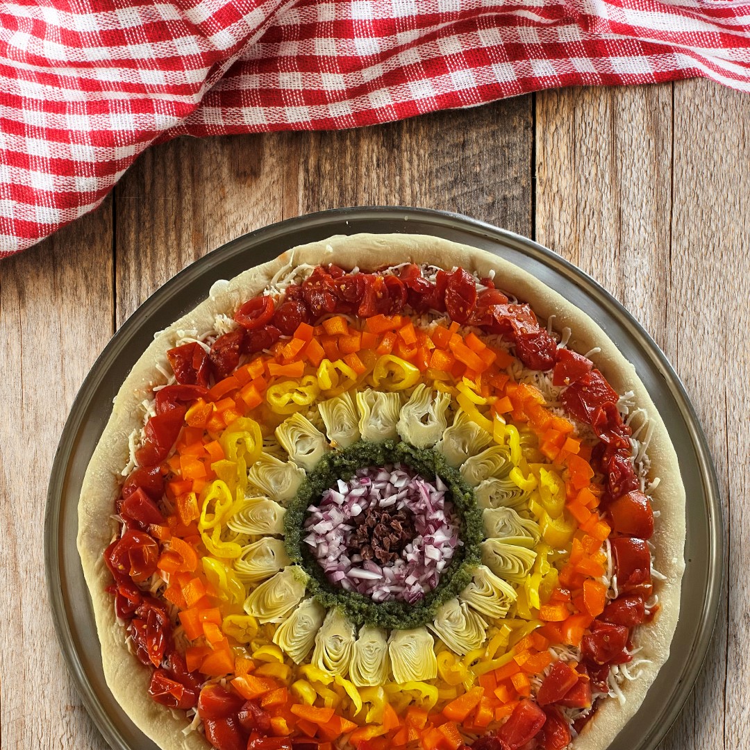 Rainbow Veggie Pizza