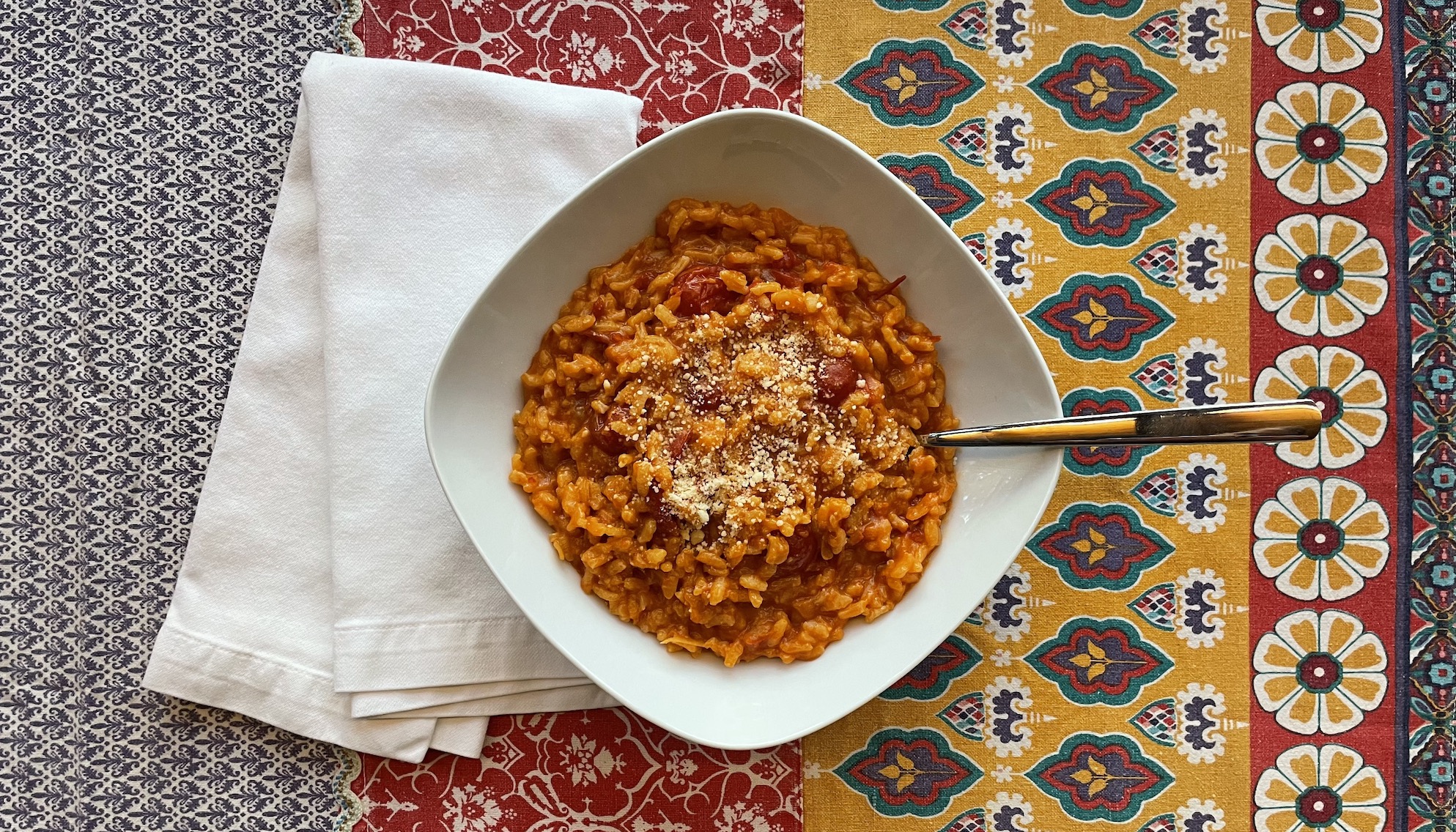 Risotto au Parmesan et aux Tomates